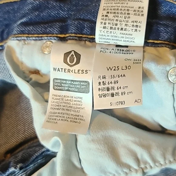 Levi 501 Button fly jeans size 25x30 - Picture 6 of 7